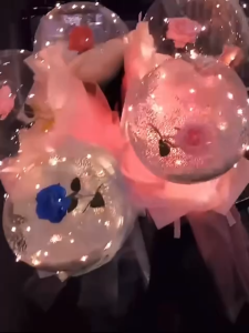 20Inch Transparent Bobo Clear Balloon Palm Leaf Love Printing Helium Balloons Wedding Birthday Baby Party Decoration