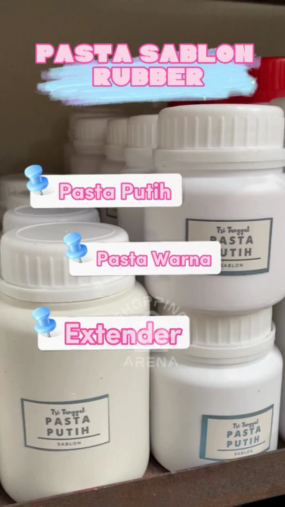 Pasta Putih Pasta Warna Extender NF Sablon Rubber Kemasan 1KG 1000gr Kualitas Bagus Cat Tinta Tajam Cerah Cetak Kaos