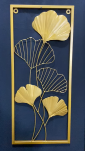 Hiasan Pajangan Dinding Besi Gold Wall Decoration Iron Gold Leaf - Set Monstera