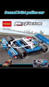 Decool 3424 Police Big Pursuit Pull Back Function Technic Formula Speed Racer Car Building Blocks Toys Bricks Toy Mainan Blok Kereta 得高积木玩具