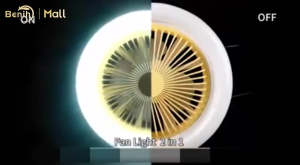 36W 100% Ori 3 In 1 Kipas Angin Plafon Lampu Gantung E27 Lampu Kepala Kipas Lampu Flush Mount untuk Kamar Tidur Kantor Bisa COD Benih