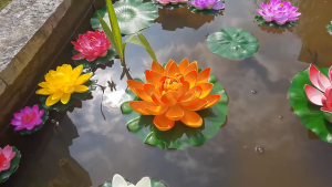 【BHQ&HOME】ดอกบัว ดอกบัวปลอม ดอกบัวลอยน้ำ เสริมฮวงจุ้ย มงคล ตกแต่งบ้าน 10cm/17cm