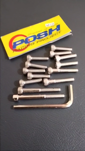 PROMO Baut Blok Baut Mesin CVT Mio Sporty Chrome Full Set Isi 13 Pcs Posh