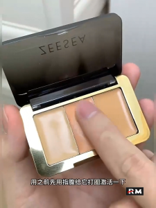 Zeesea Ba Bảng màu che khuyết điểm che các đốm trên khuôn mặt vết mụn tàn nhang bảng màu tạo khối vỏ chống không thấm nước và mồ hôi quầng thâm máng nước mắt sẹo mụn và lỗ chân lông