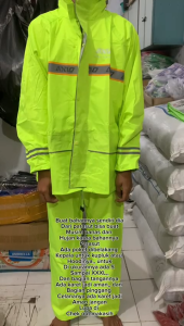 Jas hujan AXIO 882 Hijau dan Oren Stabilo ORIGINAL Orange Green Limited Edition Stelan Jaket