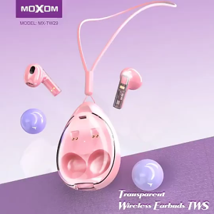 MOXOM MX-TW29 TWS WIRELESS BLUETOOTH TRANSPARENT SERIES EARBUDS 400mAH BATTERY CASE EARPHONES