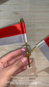 Bendera Merah Putih Tempelan Hiasan Kaca Mobil
