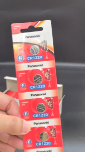 Panasonic CR1220 ถ่าน Lithium 3V ขนาด 12x2.0 mm. สำหรับนาฬิกาและอุปกรณ์อิเล็กทรอนิกส์