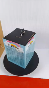 Celengan Target 100k Model Brangkas: Bahan MDF 15x15x20cm