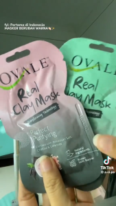 Ovale Real Clay Mask Perfect Purifying Acne Prone 10g Masker Wajah