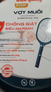 Điện Quang Siêu Nhẹ Vợt Muỗi Điện ĐD EMR09 GW Pin Lithium Chống Giật An Toàn