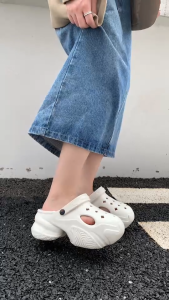 Bigdreamofficial รองเท้าหัวโตผญ สูง7-8ซม รองเท้าหัวโตรัดส้น รองเท้าผู้หญิง รองเท้าแตะรัดส้น เสริมส้น รองเท้าส้นตึก งานEVA SHO-SUN0830