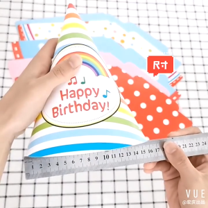 Topi Ulang Tahun Anak Karakter Kerucut isi 10 Perlengkapan Ultah