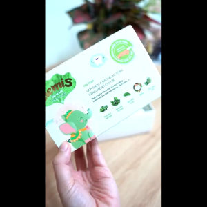 Gạc rơ lưỡi thảo dược Elemis làm sạch và bảo vệ khoang miệng khỏi lo nấm lưỡi tưa lưỡi cho bé - 30 gói/hộp - DK Pharma