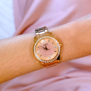 [Promo] Jam Tangan Wanita Guess GW0405L3 Burst Rosegold Glitz Dial Stainless Steel Strap Original Garansi 2 Tahun [✔COD][100% Authentic]