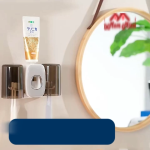HCM Hàng cao cấp Dụng cụ lấy kem đánh răng hộp nhả kem kèm ly và móc treo bàn chải - K026
