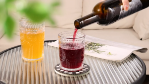 Embossed Sunflower Glass Transparent Drink Cup Retro Drinkware and Souvenirs Water Glass