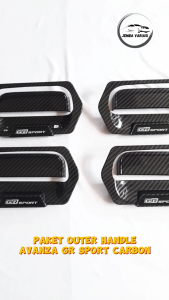 Paket Outer Cover Door Handle Pegangan Pintu Xenia & Avanza Lama Tahun 2004 - 2011 GR Sport Glossy Carbon