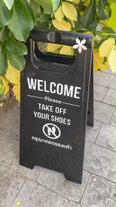 OAS ป้ายตั้งพื้น สีเหลือง ส้ม แดง ฟ้า เขียว ดำ ขาว พร้อมสลักข้อความ ฟิลเลอร์ ตั้งแต่ 20 กิโลบาน สวย ร่วมกับวัตถุต้องการ