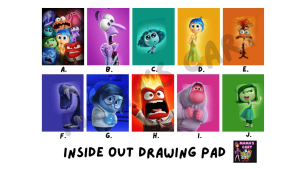 DRAWING PAD - INSIDE OUT  FOR KIDS  CAN ALSO BE FOR BIRTHDAY PARTY FAVOR OR LOOT BAG FILLER MANY COVERS TO CHOOSE FROM