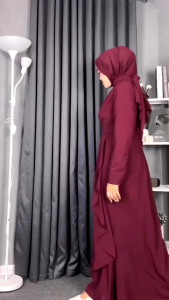 SABRINA FASHION - Sanum Dress Kondangan Wanita Remaja Dewasa Muslimah Kekinian Elegan Anggun Imut Ceruty Babydoll Full Furing Terbaru