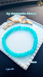 Collection Grade Icy Amazonite Abacus Bracelet