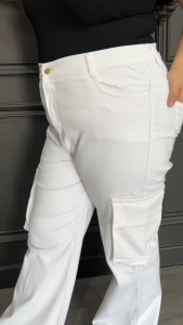 SYS Clothier Cargo Taller Cutbray Jeans || High Waist Stretch Premium (Size 27–40)