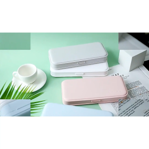 Hộp đựng bút viết chia 3 ngăn màu pastel xinh xắn bóp viết học sinh chất liệu nhựa đa năng-NIEVE