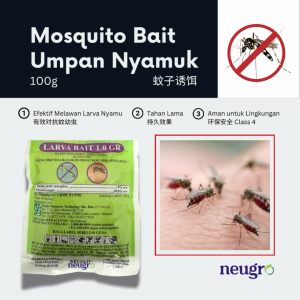 Larva Bait 1.0 GR (100g) Umpan Larva Nyamuk / Ubat Jentik-Jentik Mosquito Larva Bait  蚊子孑孓诱饵剂