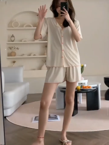 MIMI SHOP ชุดนอนวัยรุ่น ชุดนอน ชุดนอนผู้หญิง 🍡 สำหรับผู้หญิง สวมสบาย M-754