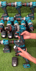 Máy khoan pin Makita 199v kèm tay cầm động cơ không chổi than Đầu kẹp autolock