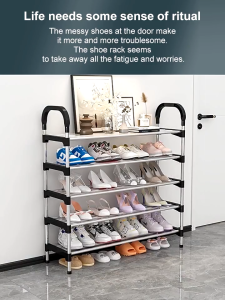 SPACEMADER 3-8 Layer Stainless Shoes Rack Shoe Cabinet Shoe Rack Indoor Outdoor Student Dormitory Assembled Storage Rack