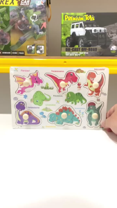 [AFive] Puzzle Kayu Level 1 Dinosaurus | Mainan Puzzle Hewan Kayu Edukasi Anak 3 4 5 Tahun | Kado Hadiah Ulang Tahun Anak