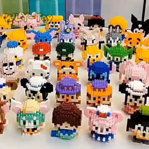 (Malay spot)Educational assembly toys mini building blocks cute cartoon series childrens gifts Plastic toys