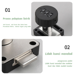 Kunci Kombinasi 3 Digit Kunci Kamera Mekanik Kunci Kode Kunci Kamera Mekanik Untuk Laci Lemari