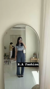 Cozie Pants - Kulot Highwaist Loose Rip Knit Pants - Celana Kulot Wanita