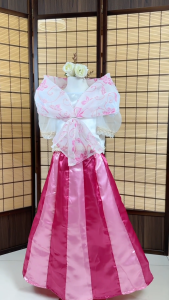 Filipiniana - Maria Clara Costume for Kids - Modern Elegant Filipiniana Small to XXL Size PINK