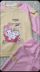 One Set Baju Anak Perempuan Melody Lengan Panjang Usia 3-12 Tahun