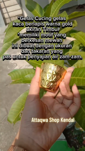 Gelas Zamzam Ukir Timbul 1 Lusin oleh-oleh Haji Umroh