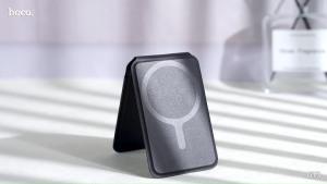 HOCO GT3 ขาตั้งมือถือ แม่เหล็ก MagCase เก็บการ์ดได้ วัสดุผลิตหนัง PU คุณภาพสูง แม่เหล็ก N52 ดูดติดแน่น สำหรับ iOS Magnetic Wallet hc6