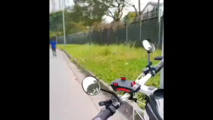 Gương Chiếu Hậu Cầu Lồi Gắn Ghi Đông Xe Đạp Leo Núi Bản To 8cm ECO1 Quay 360 Độ Linh Hoạt Cổ Dài Amalife