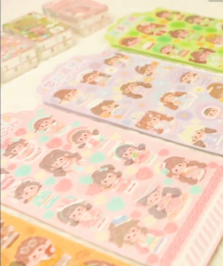 Small Mochi Cuckoo Goo Card Sticker Cute Goo Card Guka Brick Gupan Chain DIY Xiao Ma Shu Stickers set 小麻薯估卡贴纸手帐贴纸姑卡咕卡全套