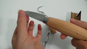 Stainless Steel Wood Carving Cutter DIY Wood Handle Spoon Hook Carving Knife Woodcut Woodwork Sculptural Art Craft Tool
