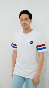 Otsky Kaos Pria Small Logo Double Colour Cotton 24s