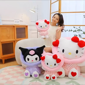 Cute Kuromi Hello Kitty Sanrio Plush Doll | Soft Stuffed Toy Gift for Kids | Birthday Present | 40cm-100cm