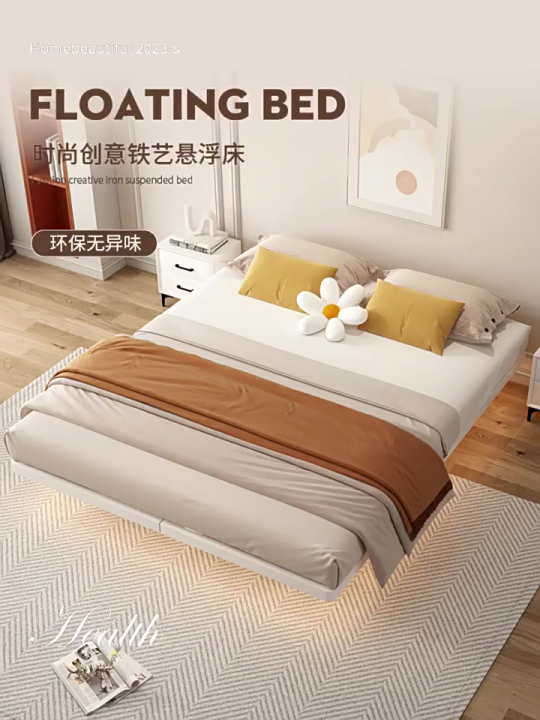 Iron Bed Frame Folding Bed Frame high loadbearing Large King Size Bed