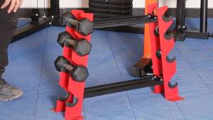 2 Layers Horizontal 4 Tier Vertical Dumbbell Kettlebells Storage Rack Weight Rack Stand Rak Pemberat dumbbells双层哑铃支架