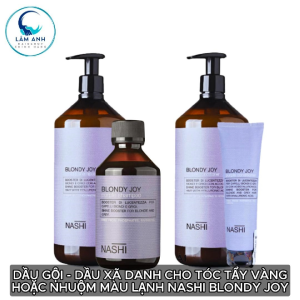 Dầu Gội & Dầu Xã Nashi Blondy Joy Shampoo Dành Cho Tóc Tẩy Vàng Hoặc Nhuộm Màu Lạnh