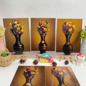 TENNESY Hiasan Dinding Bunga Pot Vas Flower 20x30cm Dekorasi Dinding Kamar Tidur Pajangan Rumah