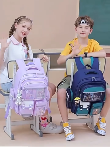 【Free gifts】2025 Multi pocket Waterproof Children School Bags For Girls Boys Kids Backpack Orthopedic Backpack schoolbag Primary School backpack Book Bag